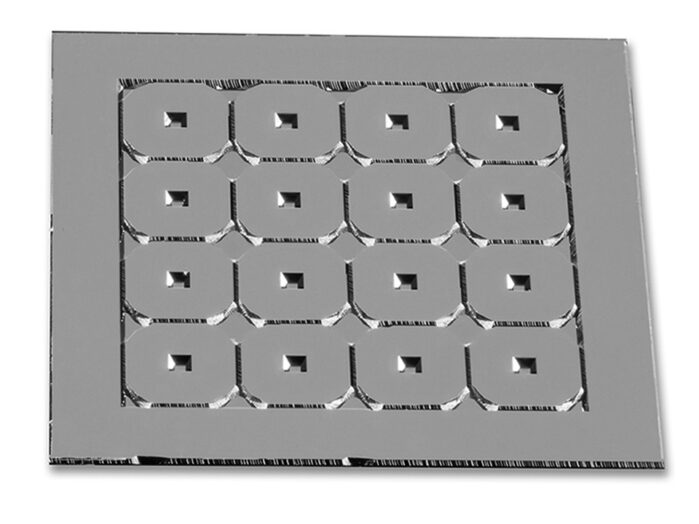 Multi-frame array comprising 4x4mm array