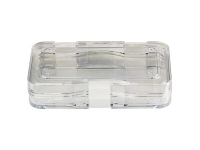 Micro-Tec C46 clear styrene plastic hinged storage boxes, 116x72x32mm -  Edge Scientific